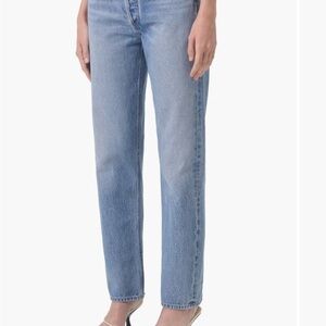 Agolde Blue Straight Leg Jeans